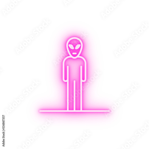 alien neon icon