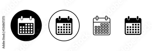 Calendar icon vector. Calender sign and symbol. Schedule icon symbol