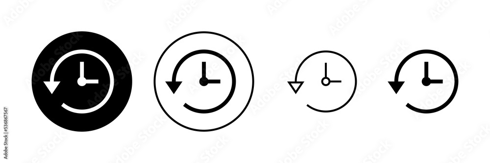 History icon vector. recent event history sign and symbol History icon vector. recent event history sign and symbol