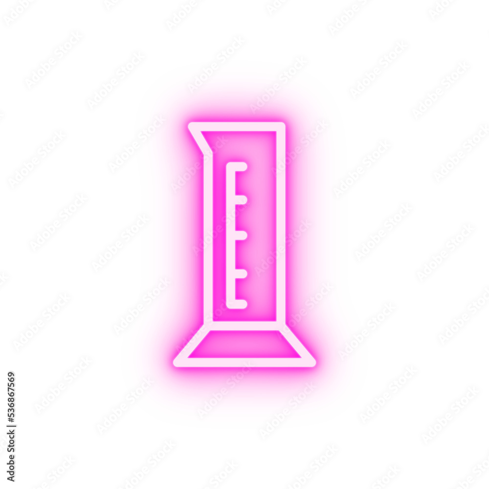 Flask chemistry neon icon Flask chemistry neon icon