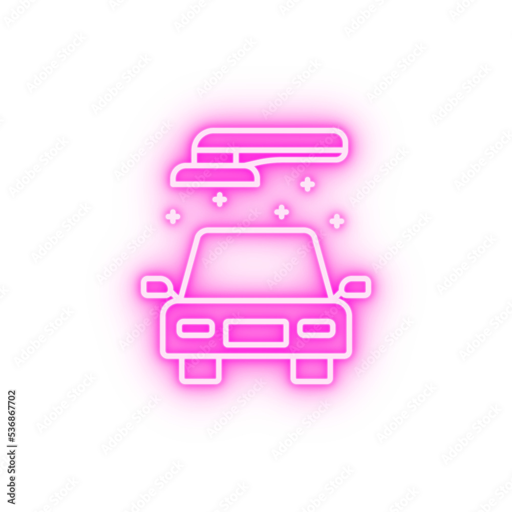 Polisher carwash neon icon Polisher carwash neon icon