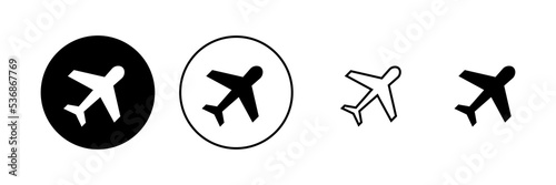 Plane icon vector. Airplane sign and symbol. Flight transport symbol. Travel sign. aeroplane