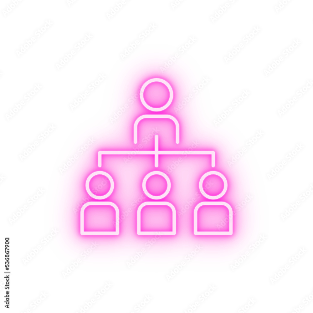 organization structure line neon icon organization structure line neon icon