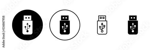 Usb icon vector. Flash disk sign and symbol. flash drive sign.