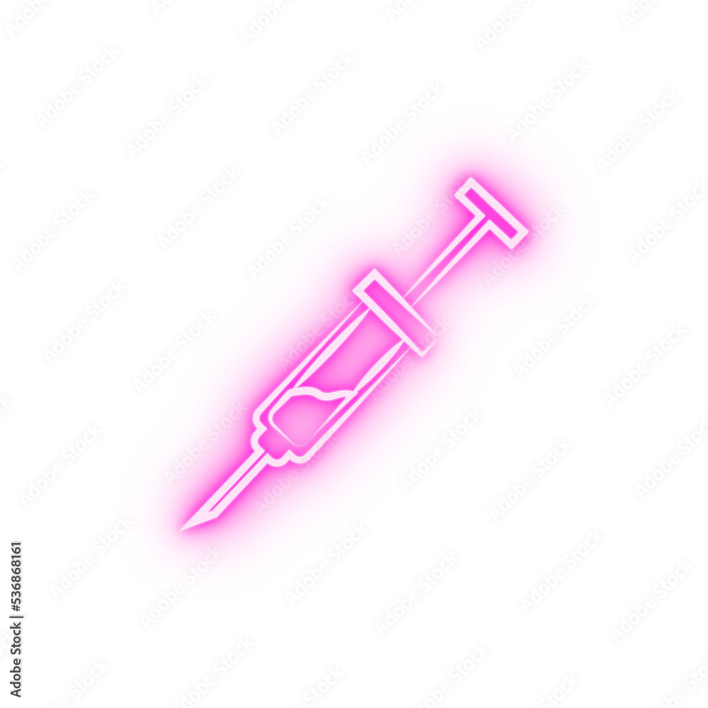 Syringe Bio Medicine neon icon Syringe Bio Medicine neon icon