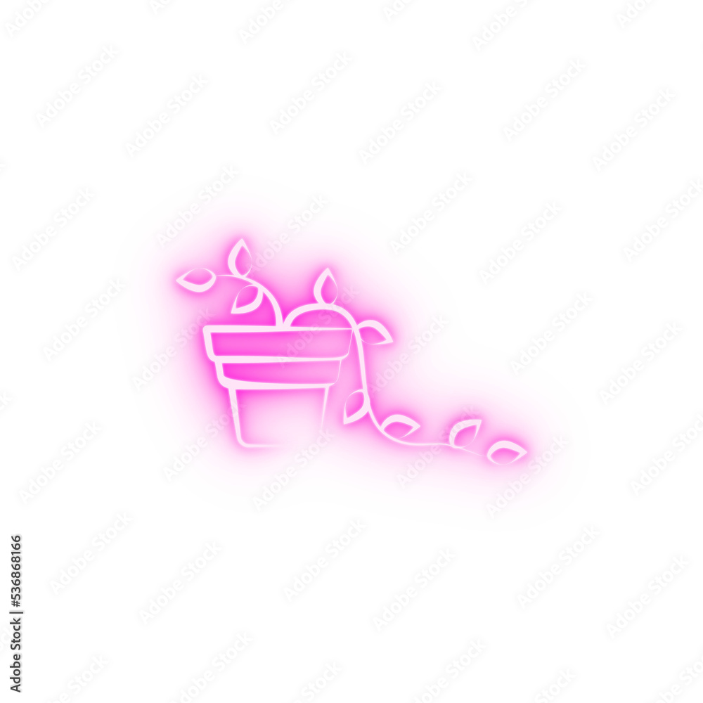 Plant Biology neon icon