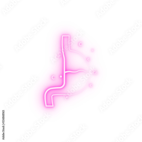 Stomach Organ neon icon