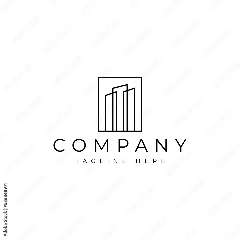 Minimalist real estate logo design