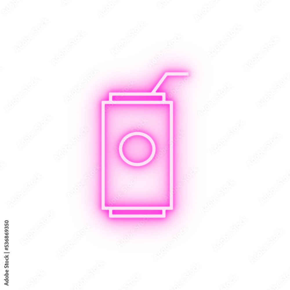 Soda Bank simple line neon icon Soda Bank simple line neon icon