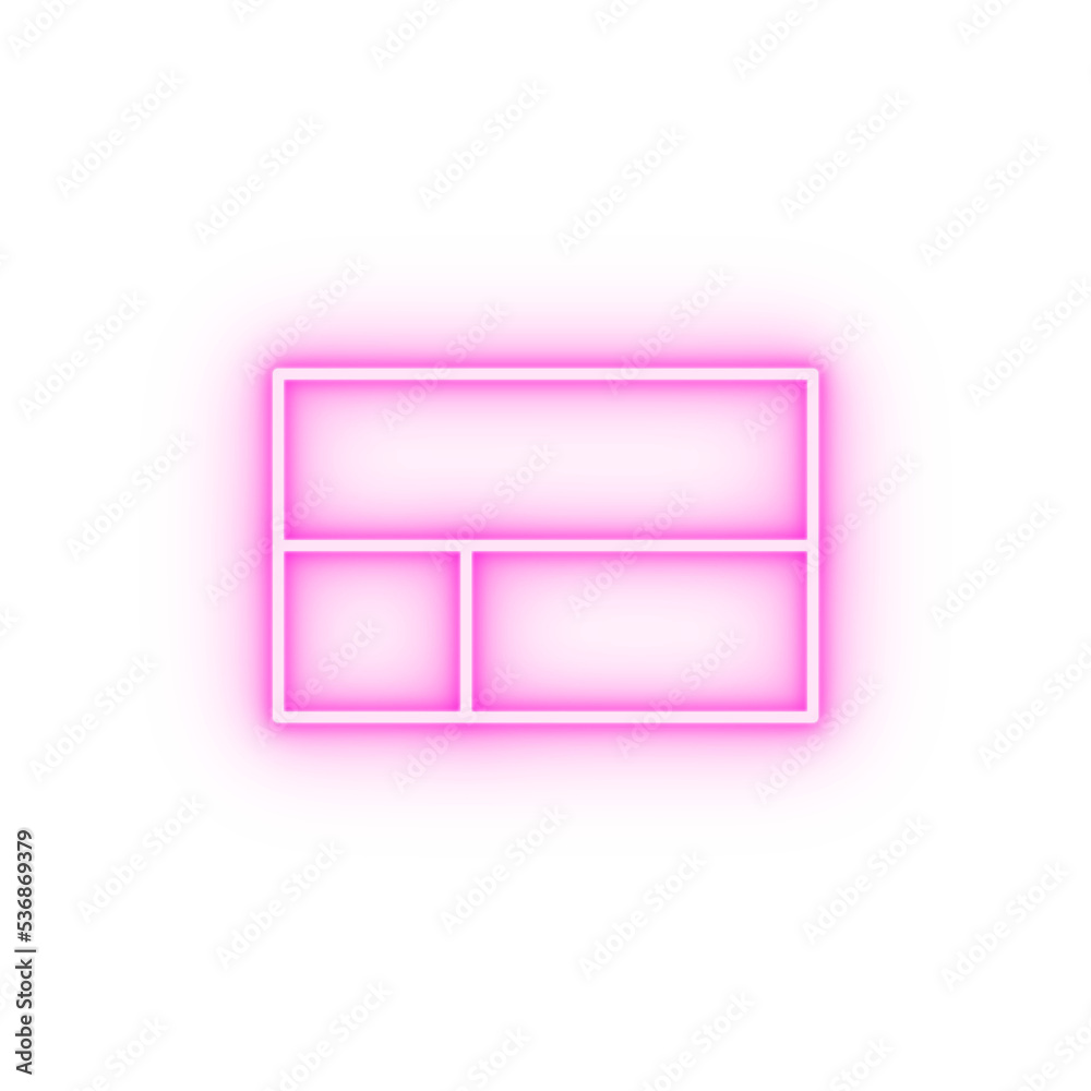 Layout sign neon icon