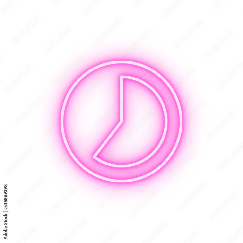 Time lapse sign neon icon