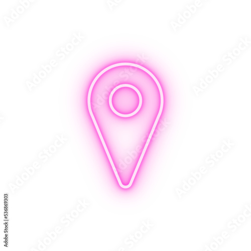 postal code prefix sign neon icon