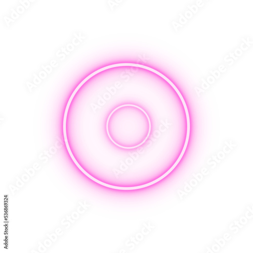 plate simple line neon icon