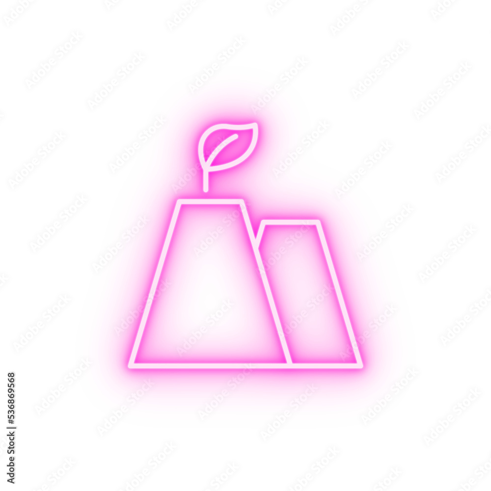 Ecological clean factory outline neon icon Ecological clean factory outline neon icon