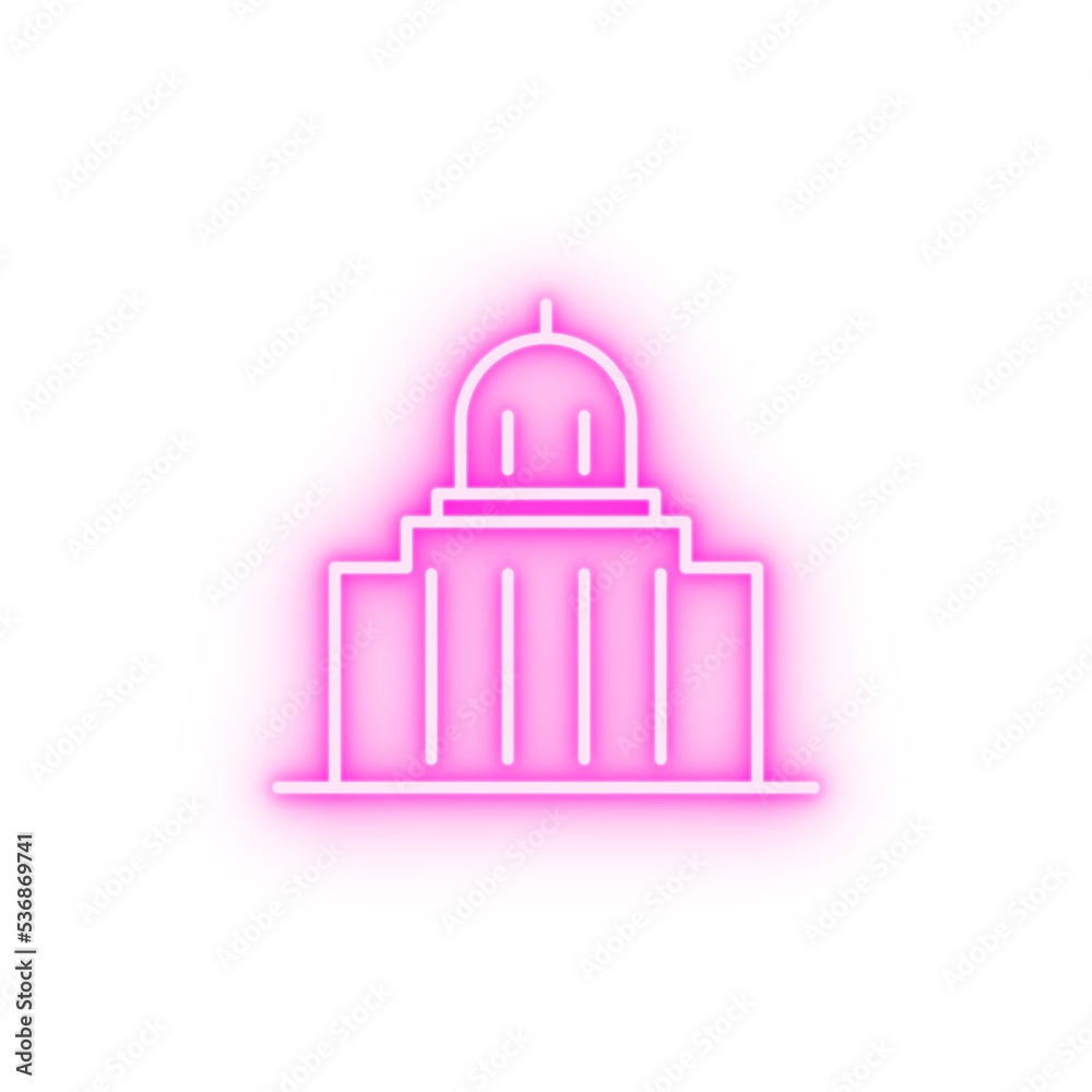 city hall neon icon