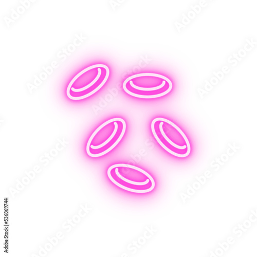 platelet blood neon icon
