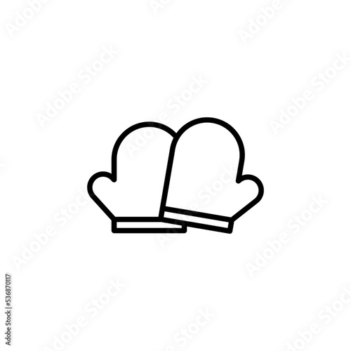 oven mitt icon vector design templates