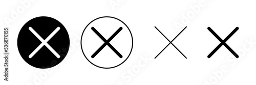Close icon vector. Delete sign and symbol. cross sign