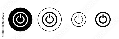 Power icon vector. Power Switch sign and symbol. Electric power
