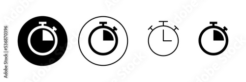 Stopwatch icon vector. Timer sign and symbol. Countdown icon. Period of time