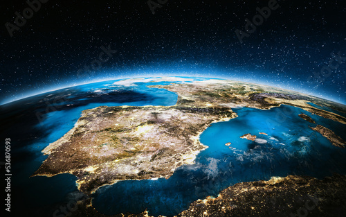 Europe - Spain. Elements of this image furnished by NASA photo