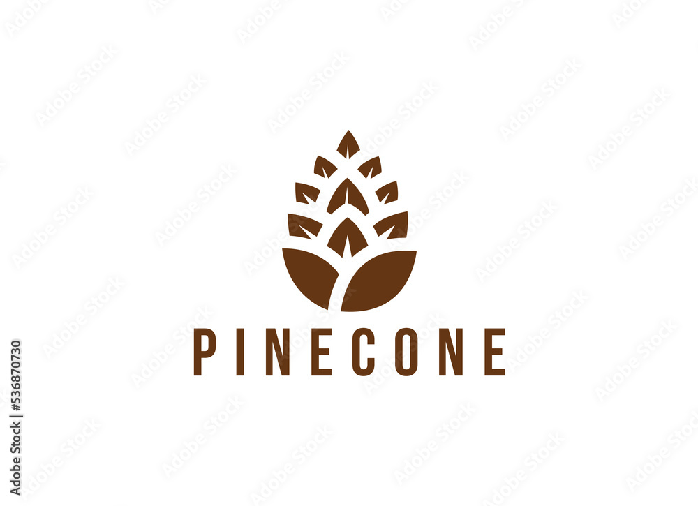 Minimalist pinecone logo vector. Pine tree logo Minimalist pinecone logo vector. Pine tree logo