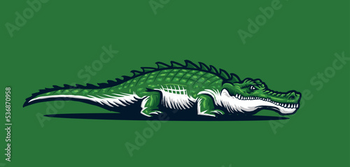 crocodile mascot vector logo illustration