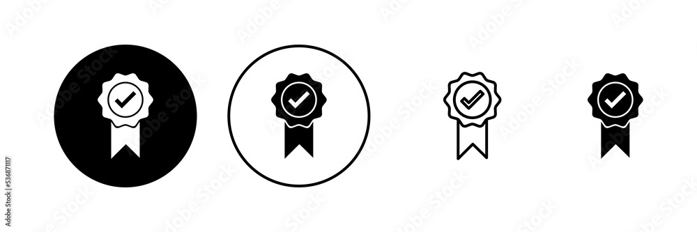 Approved icon vector. Certified Medal Icon Approved icon vector. Certified Medal Icon