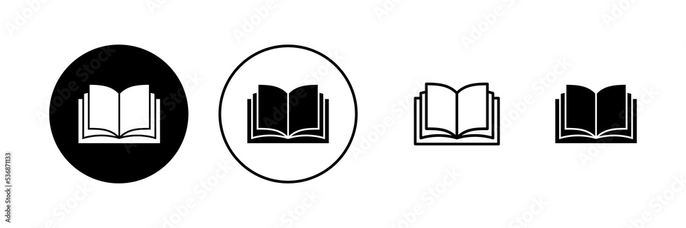 Book icon vector. open book sign and symbol. ebook icon Book icon vector. open book sign and symbol. ebook icon