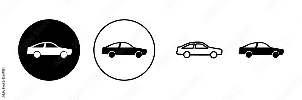 Car icon vector. car sign and symbol. small sedan Car icon vector. car sign and symbol. small sedan