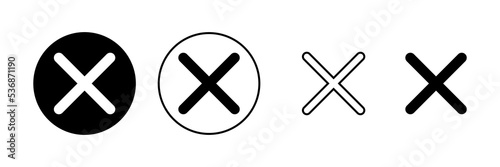 Fototapete Close icon vector. Delete sign and symbol. cross sign