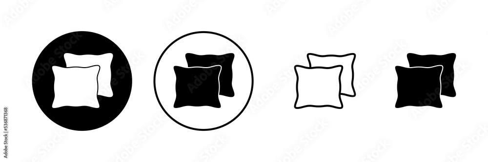 Pillow icon vector. Pillow sign and symbol. Comfortable fluffy pillow Pillow icon vector. Pillow sign and symbol. Comfortable fluffy pillow