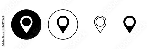 Pin icon vector. Location sign and symbol. destination icon. map pin