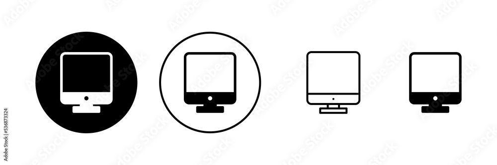 Computer icon vector. computer monitor sign and symbol Computer icon vector. computer monitor sign and symbol