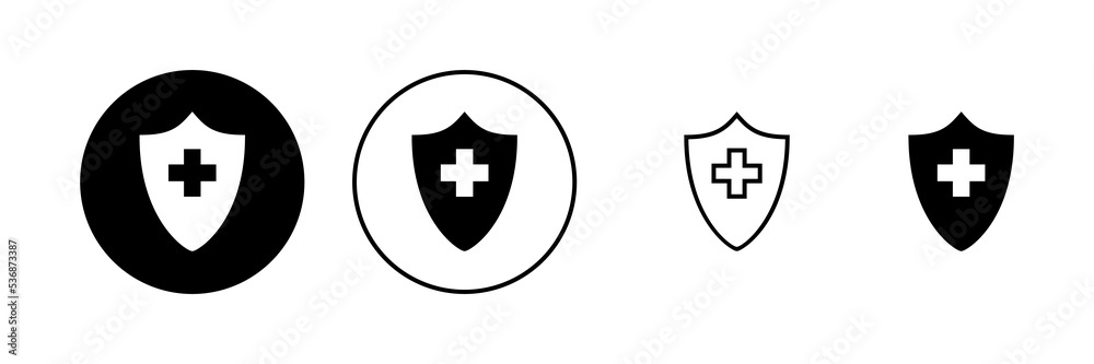 Health insurance icon vector. Insurance health document sign and symbol Health insurance icon vector. Insurance health document sign and symbol