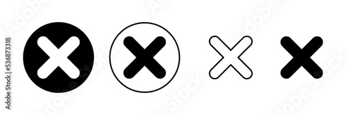 Close icon vector. Delete sign and symbol. cross sign