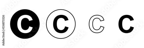 Copyright icon vector. copyright sign and symbol