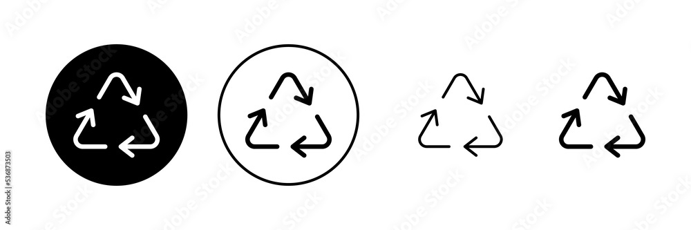Recycle icon vector. Recycling sign and symbol. Recycle icon vector. Recycling sign and symbol.