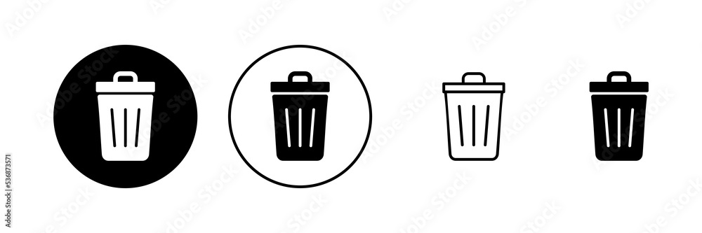 Trash icon vector. trash can icon. delete sign and symbol. Trash icon vector. trash can icon. delete sign and symbol.