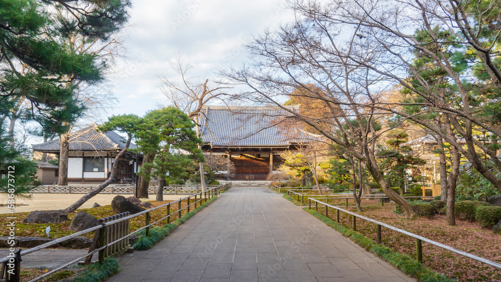 観泉寺の本堂【今川家の菩提寺】／日本東京都杉並区