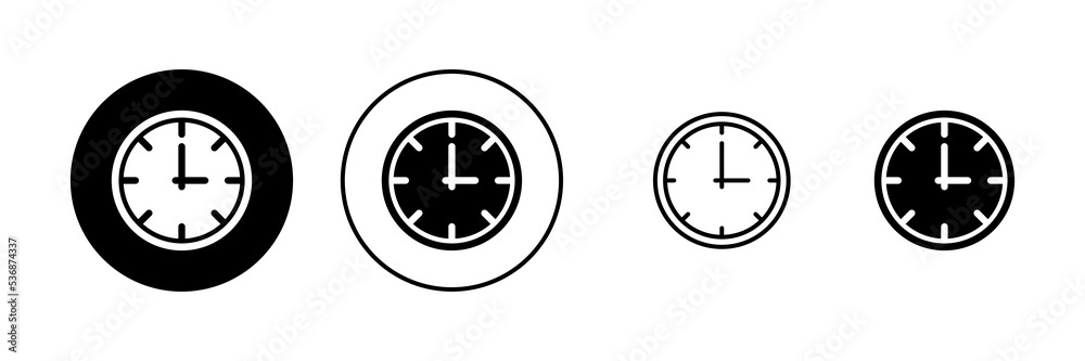 Clock icon vector. Time sign and symbol. watch icon Clock icon vector. Time sign and symbol. watch icon