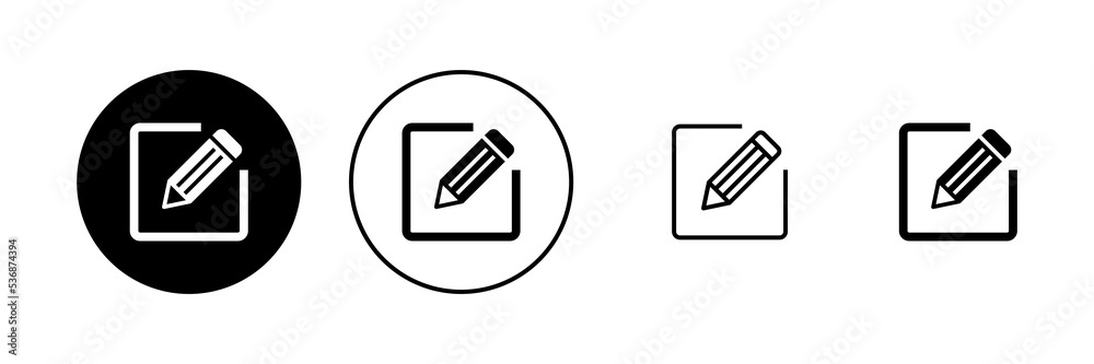 Edit icon vector. edit document sign and symbol. edit text icon. pencil. sign up Edit icon vector. edit document sign and symbol. edit text icon. pencil. sign up