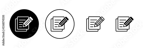 Note icon vector. notepad sign and symbol