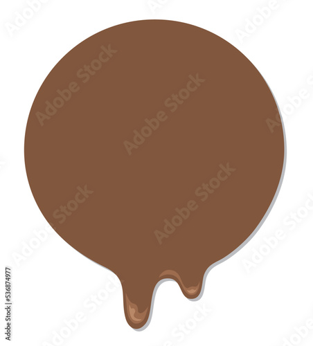 丸型のチョコレートが溶けて垂れる素材