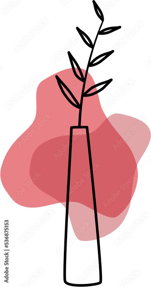 Fototapeta premium abstract flower in vase