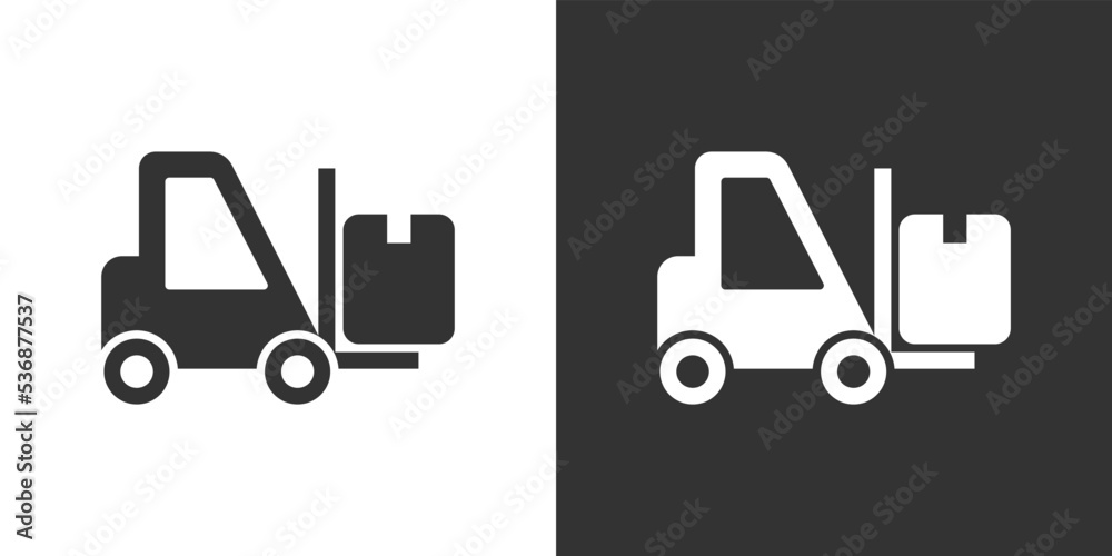 Forklift icon vector