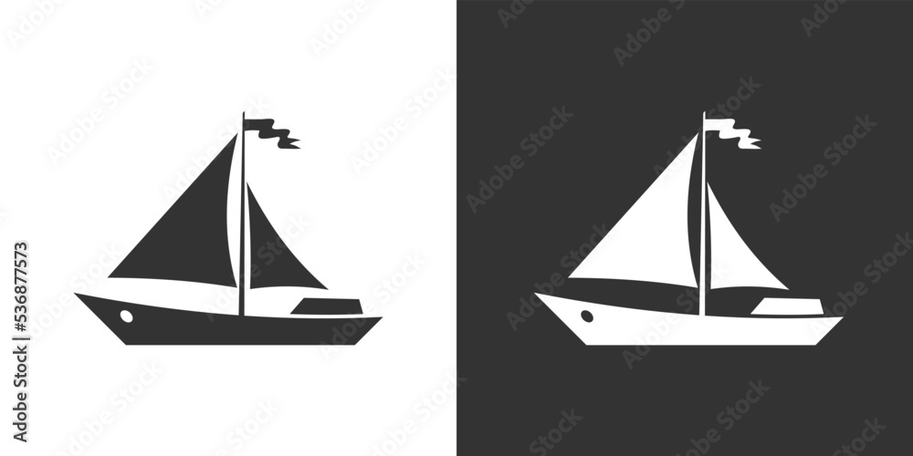 Sailing boat icon vector Sailing boat icon vector
