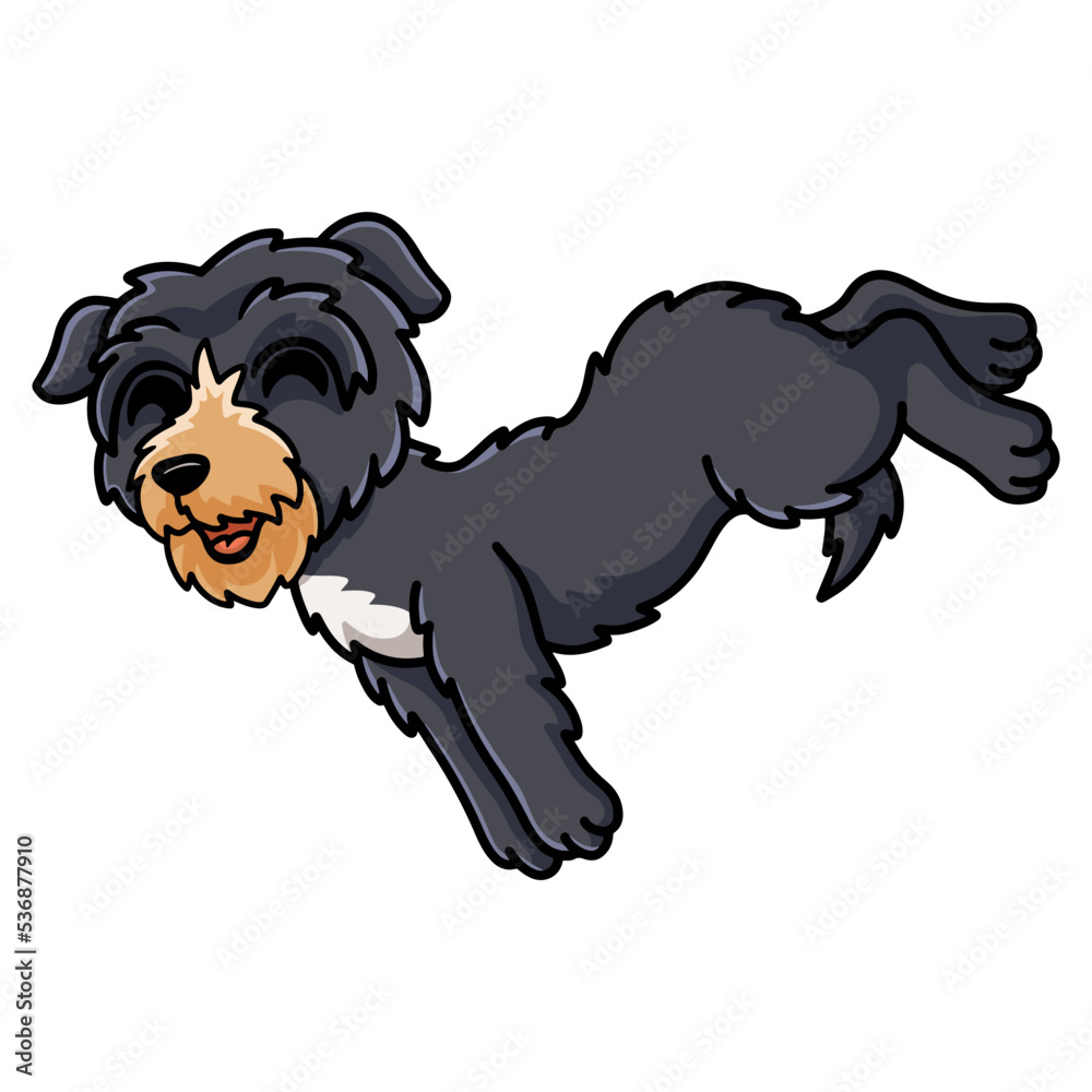 Obraz premium Cute deer hound dog cartoon jumping