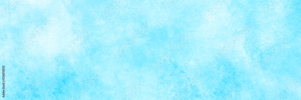 Watercolor blue background. Hand painted watercolor blue sky grunge texture