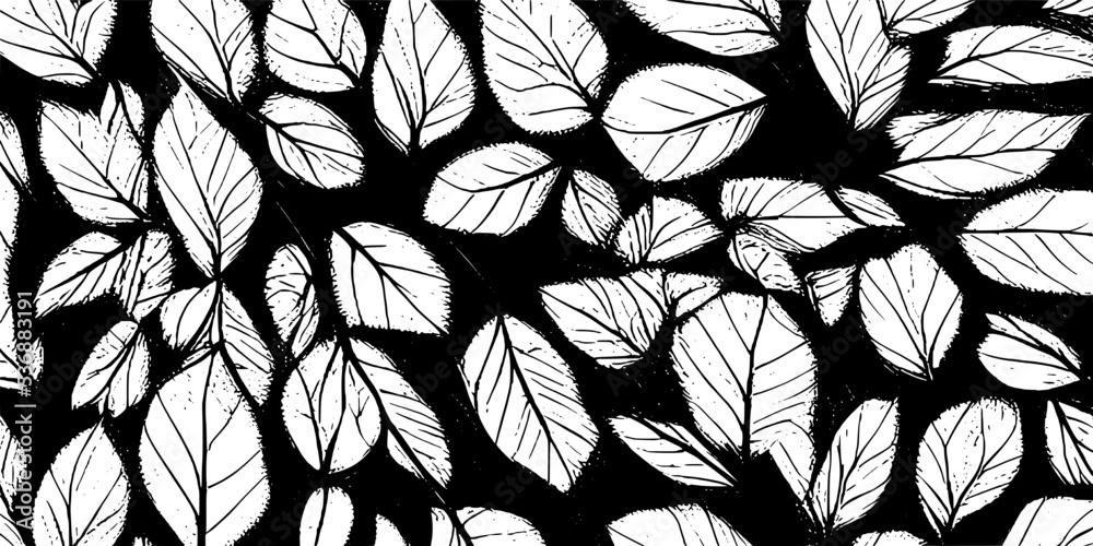 Autumn background of dry leaves, vector design, shades of gray Autumn background of dry leaves, vector design, shades of gray